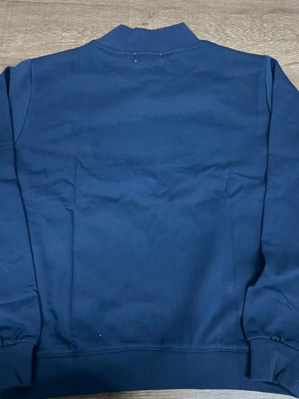 PARKE Navy Varsity Letter Mock Neck Sweatshirt - Picture 7 of 7